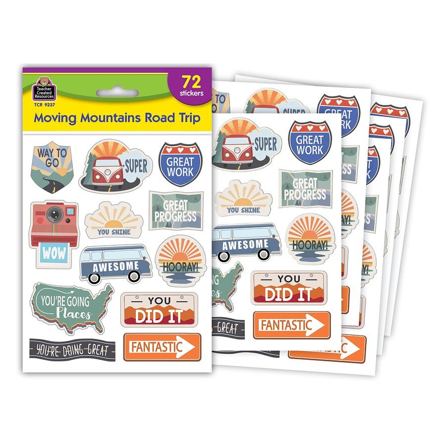 Moving Mountains Road Trip Stickers-Stickers-Tools 4 Teaching-Classroom Decor and More