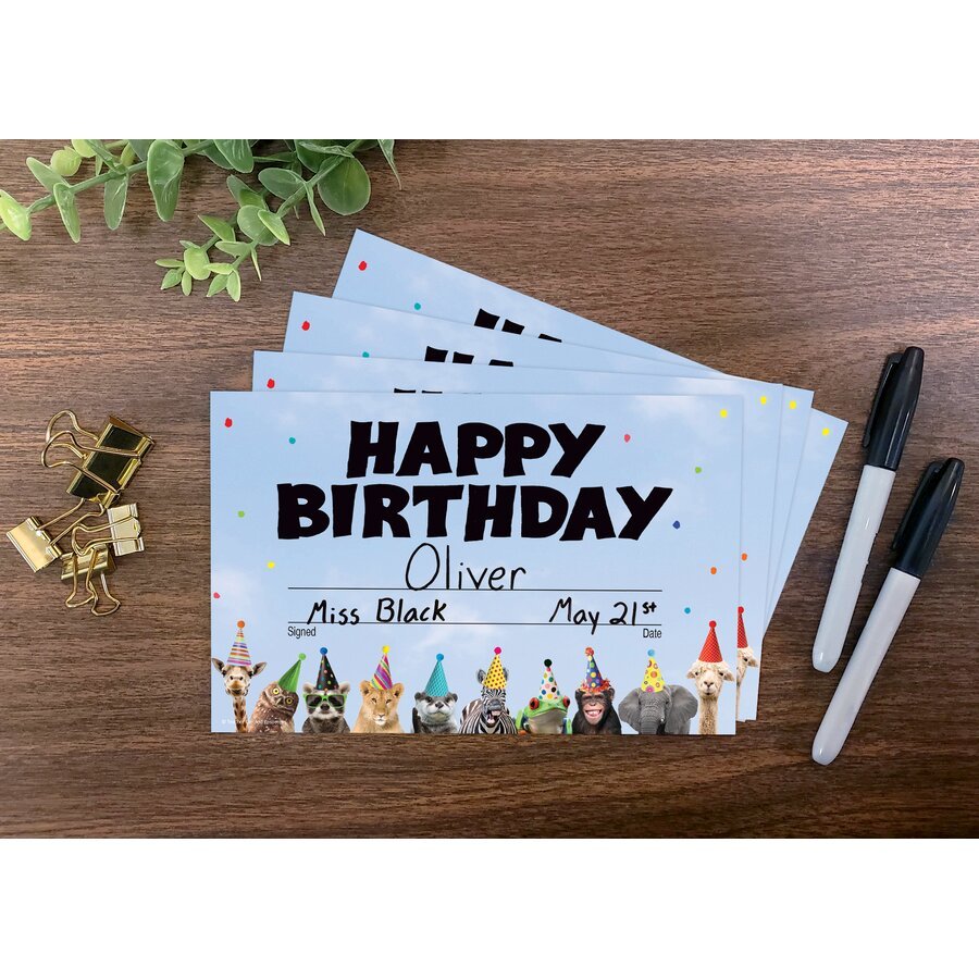 Go Wild Animals Happy Birthday Awards-Awards-Tools 4 Teaching-Classroom Decor and More