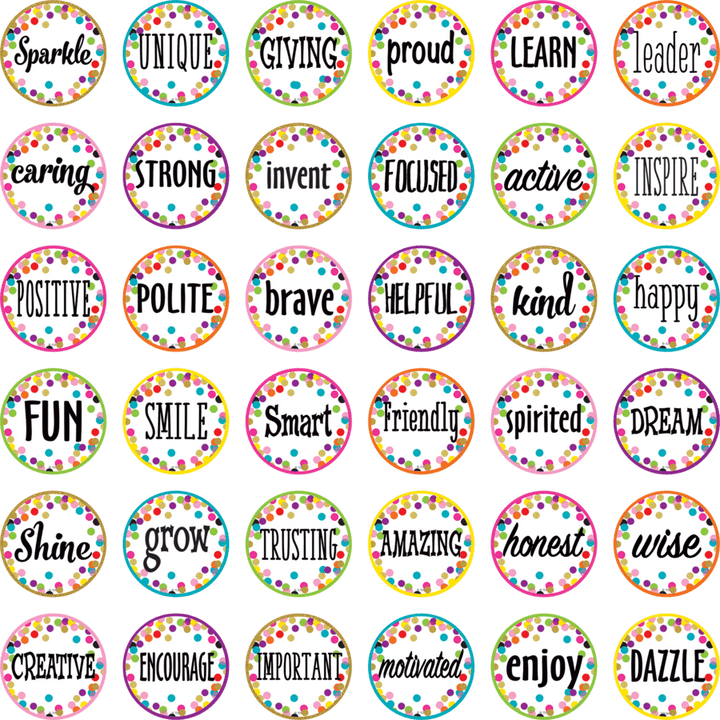 Confetti Positive Words Mini Accents-Mini Accents-Tools 4 Teaching-Classroom Decor and More