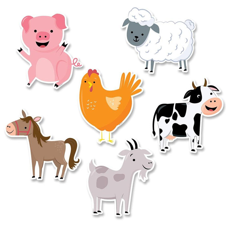 Farm Friends 6 Inch Designer Cut-Outs-Accents-Tools 4 Teaching-Classroom Decor and More
