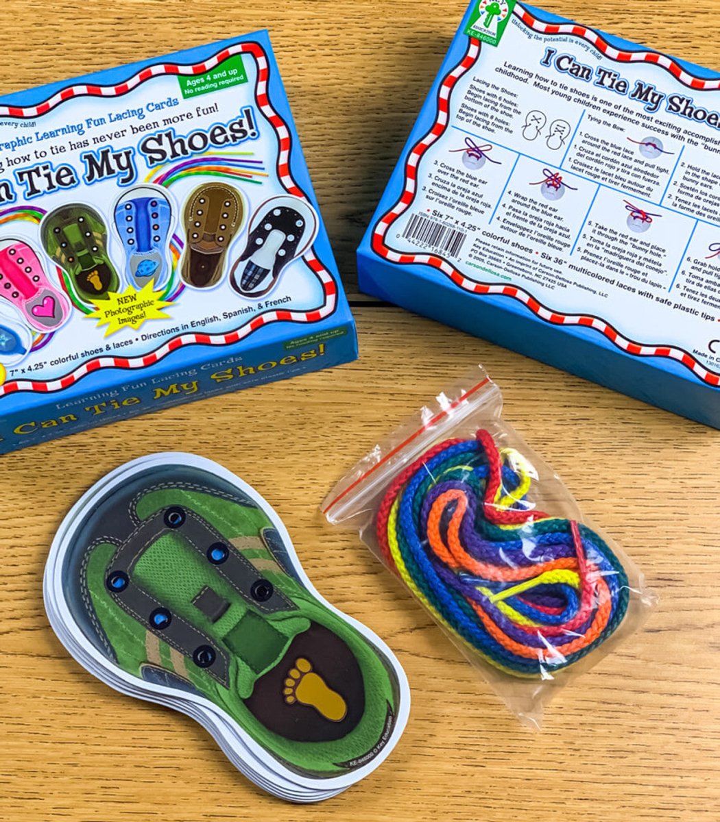I Can Tie My Shoes Lacing Cards Grade PK-1-Classroom Essentials-Tools 4 Teaching-Classroom Decor and More