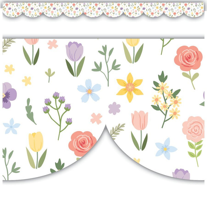 Spring Garden Scalloped Die-Cut Border Trim-Tools 4 Teaching-Classroom Decor and More