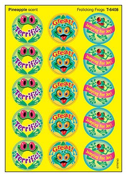 Frolicking Frogs/Pineapple Stickers-Stickers-Tools 4 Teaching-Classroom Decor and More