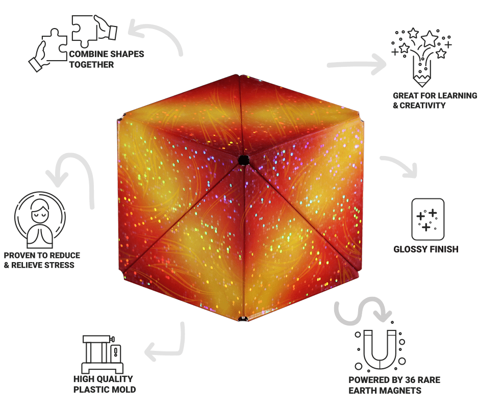 Shashibo - Holographic Series: Solar-Fidgets-Tools 4 Teaching-Classroom Decor and More