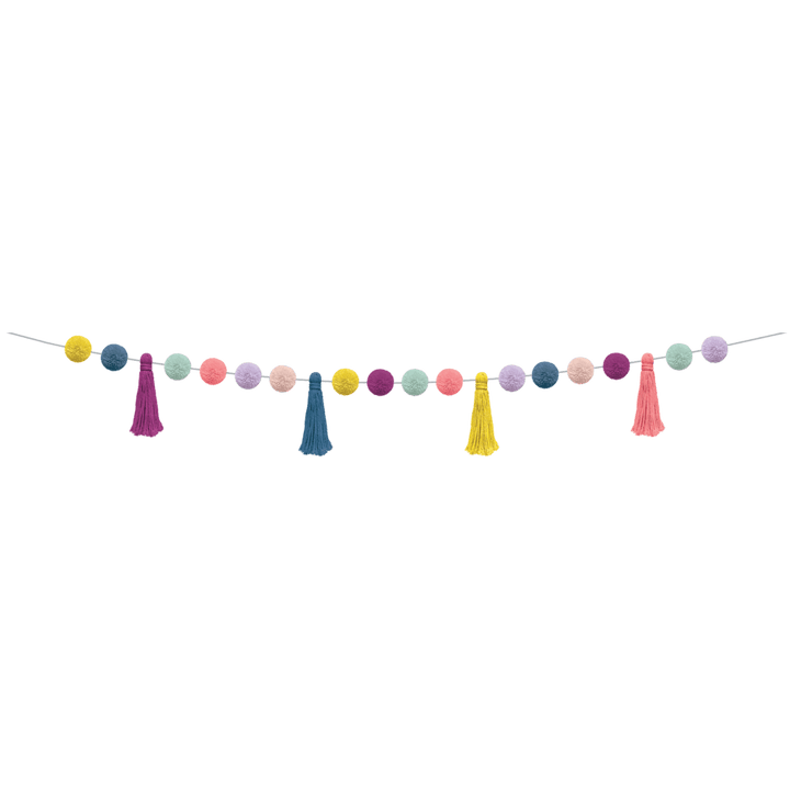 Oh Happy Day Pom-Pom and Tassels Garland-Garland-Tools 4 Teaching-Classroom Decor and More
