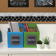 Core Decor Loop-de-Loop on Black EZ Border-Borders-Tools 4 Teaching-Classroom Decor and More