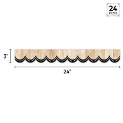 *Core Decor Dotted Scallops on Wood EZ Border-Borders-Tools 4 Teaching-Classroom Decor and More