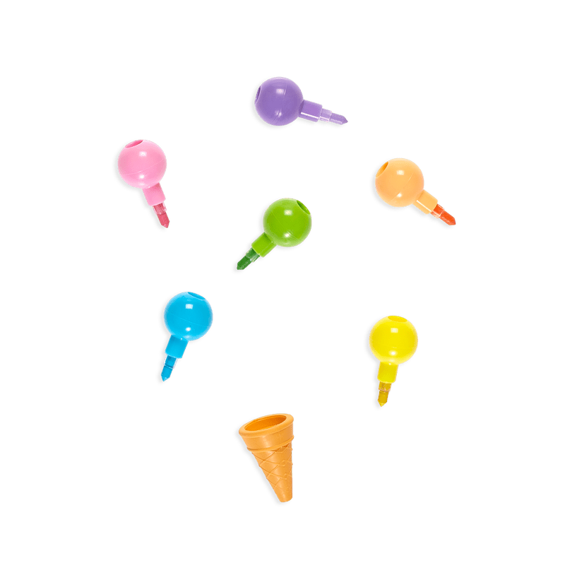 Rainbow Scoops Vanilla Scented Stacking Erasable Crayons-Art Supplies-Tools 4 Teaching-Classroom Decor and More