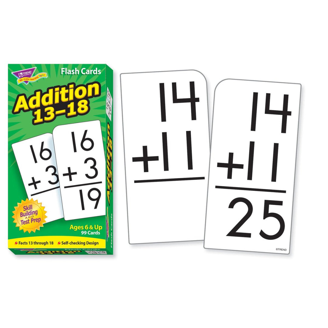 Addition 13-18 Skill Drill Flash Cards-Flashcards-Tools 4 Teaching-Classroom Decor and More