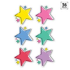 Star Bright Stars 6" Designer Cut-Outs-Accents-Tools 4 Teaching-Classroom Decor and More