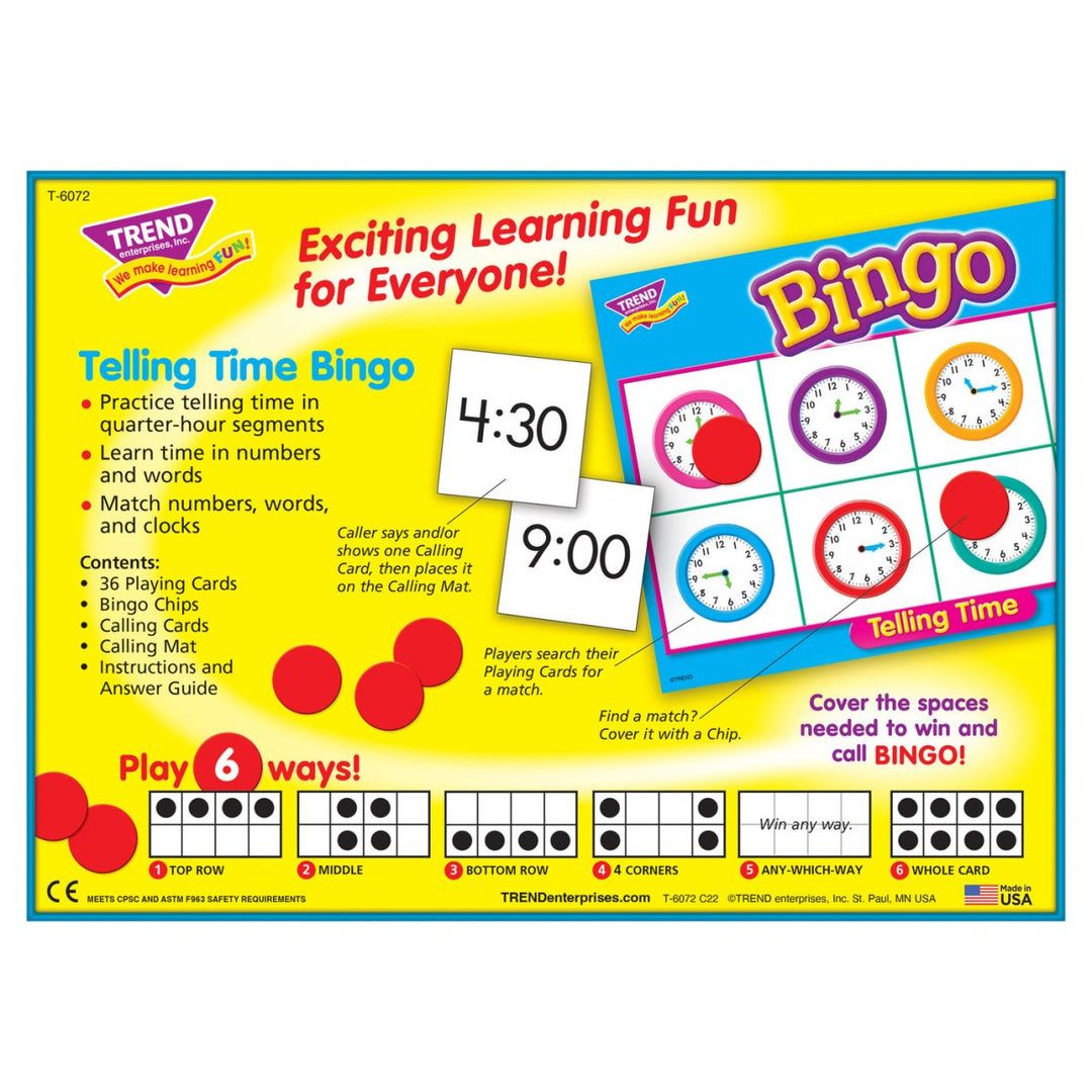 *Telling Time Bingo Game-Time & Money-Tools 4 Teaching-Classroom Decor and More
