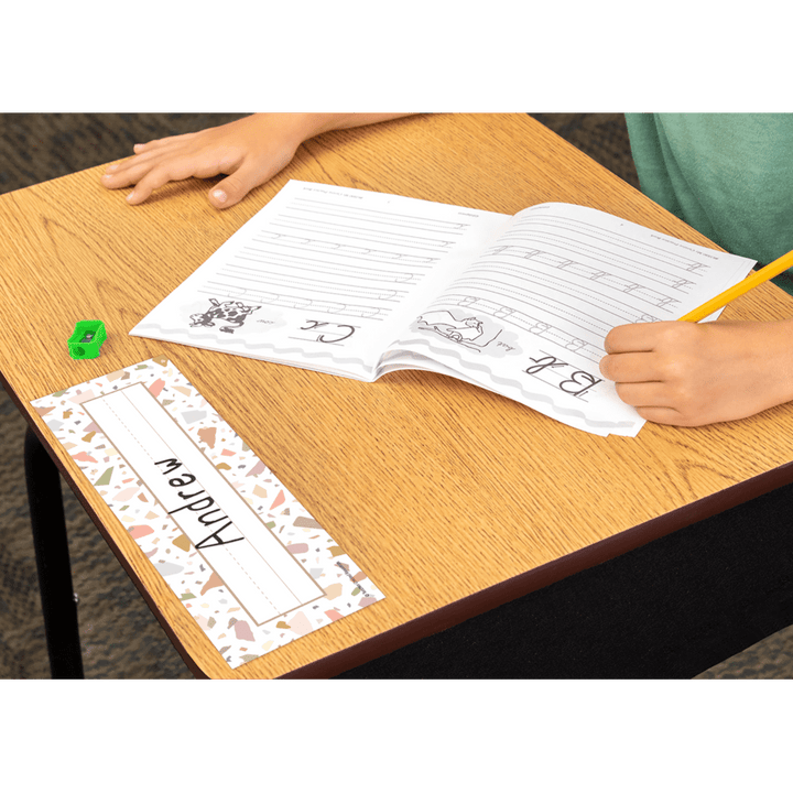 Terrazzo Tones Flat Name Plates-Nameplates & Name Tags-Tools 4 Teaching-Classroom Decor and More