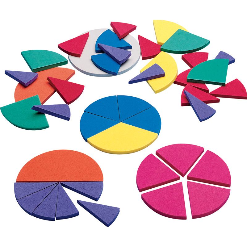 Foam Fraction Circles-Fractions, Geometry & Measurement-Tools 4 Teaching-Classroom Decor and More
