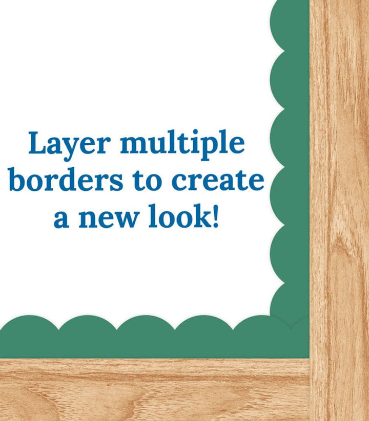 Grow Together Light Wood Grain Straight Bulletin Board Borders - Tools 4 Teaching