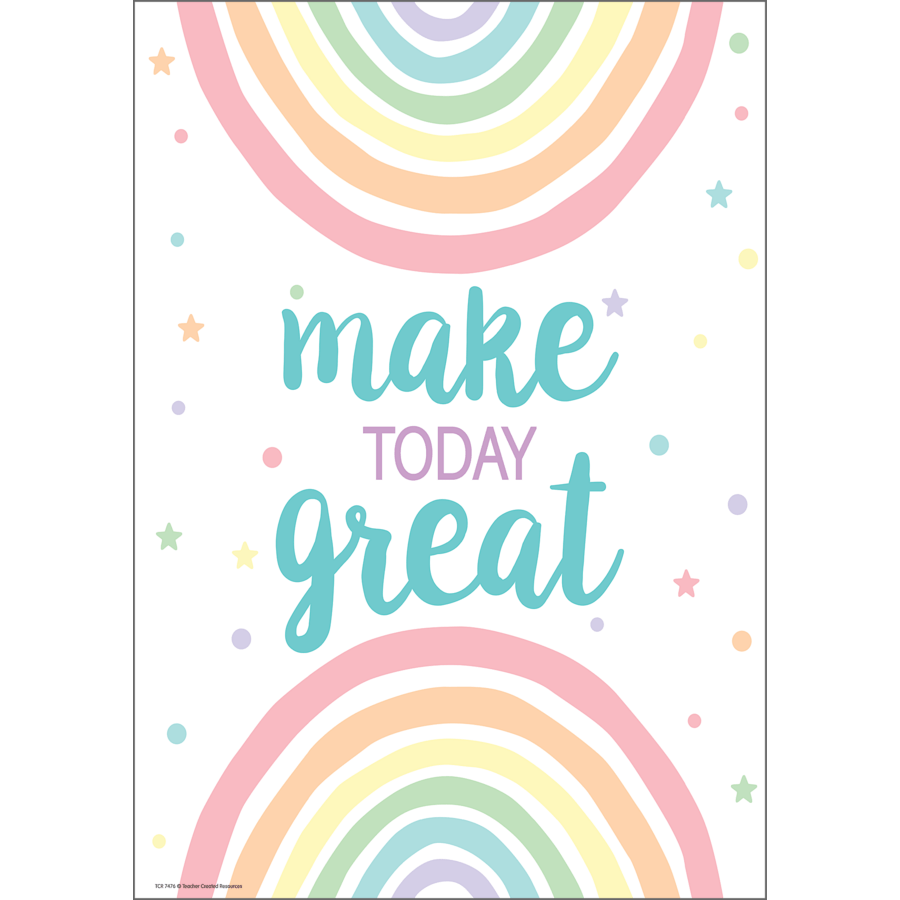 Pastel Pop Make Today Great Positive Poster-Posters-Tools 4 Teaching-Classroom Decor and More