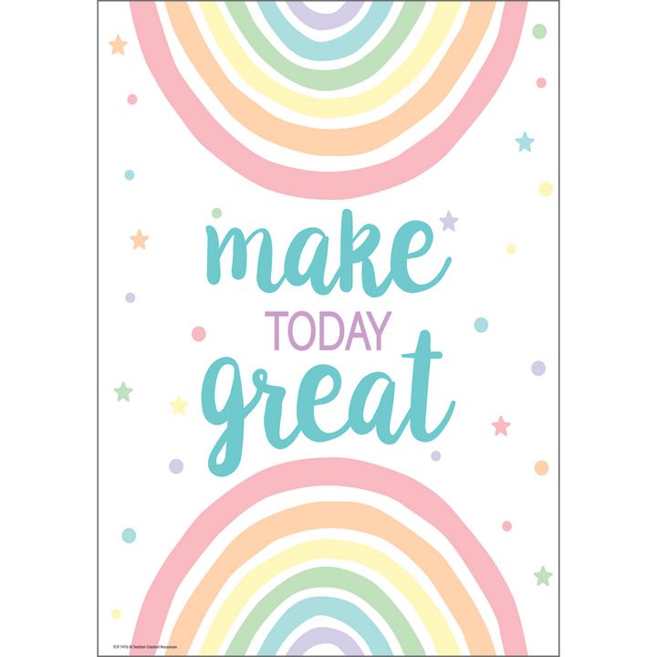 Pastel Pop Make Today Great Positive Poster-Posters-Tools 4 Teaching-Classroom Decor and More