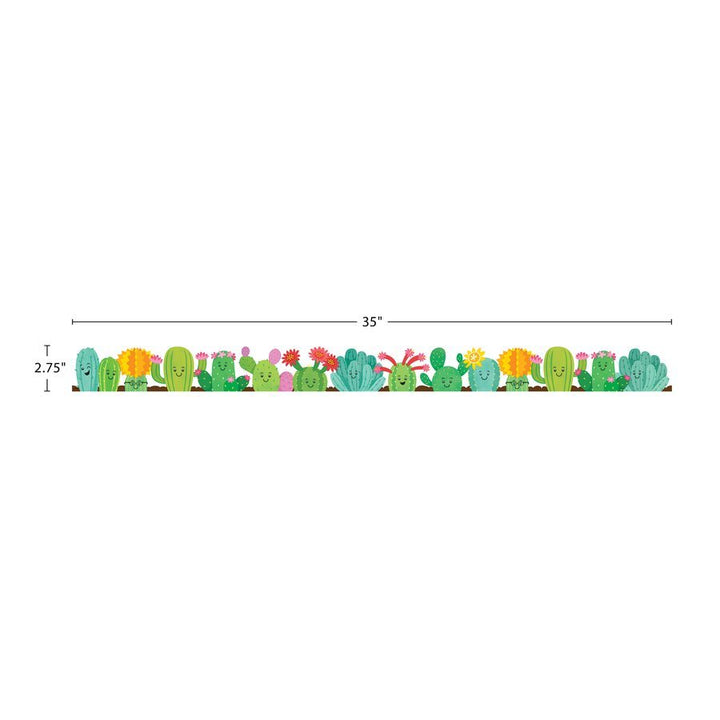 Happy Cactus Crew Die-Cut Border Trim-Borders-Tools 4 Teaching-Classroom Decor and More