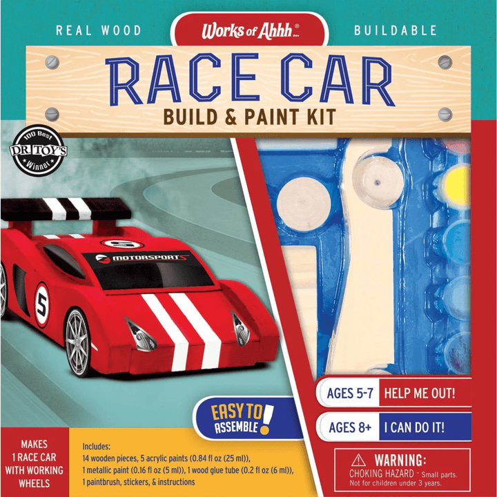 Race Car Buildable Wood Craft & Paint Kit-Craft Activity-Tools 4 Teaching-Classroom Decor and More