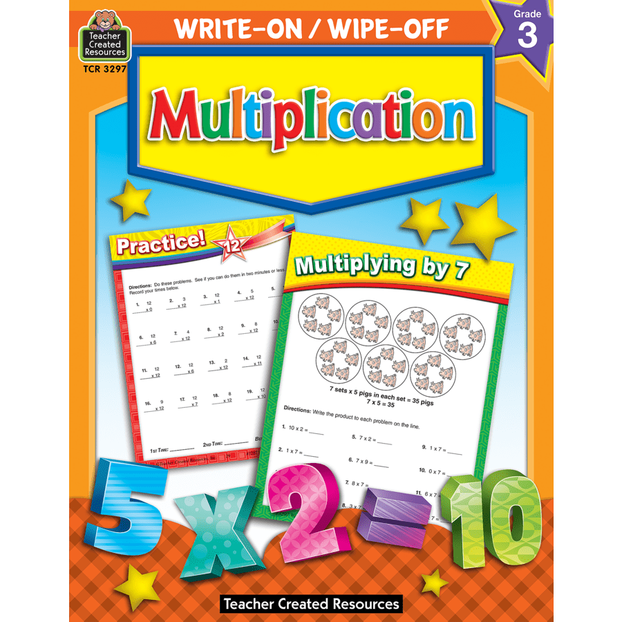 Write-On/Wipe-Off Book: Multiplication-Math Books-Tools 4 Teaching-Classroom Decor and More