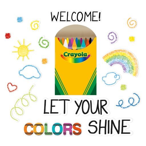 Crayola Let Your Colors Shine Bulletin Board Set-Bulletin Board Sets-Tools 4 Teaching-Classroom Decor and More