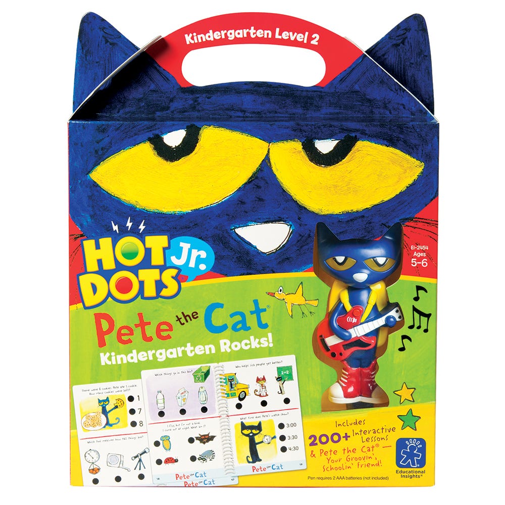 Hot Dots® Jr. Pete the Cat® Kindergarten Rocks! Set with Pete the Cat®—Your Groovin', Schoolin', Friend Pen-Hot Dots-Tools 4 Teaching-Classroom Decor and More