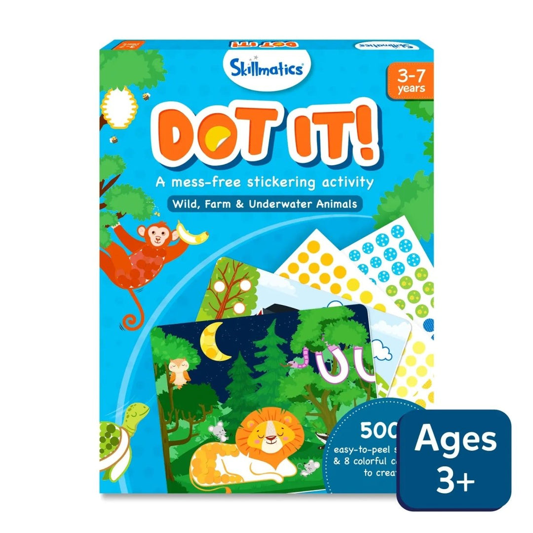 Dot it!: Wild, Farm & Underwater Animal | No mess sticker art (Ages 3-7)-Craft Activity-Tools 4 Teaching-Classroom Decor and More