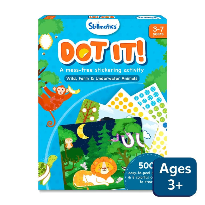 Dot it!: Wild, Farm & Underwater Animal | No mess sticker art (Ages 3-7)-Craft Activity-Tools 4 Teaching-Classroom Decor and More