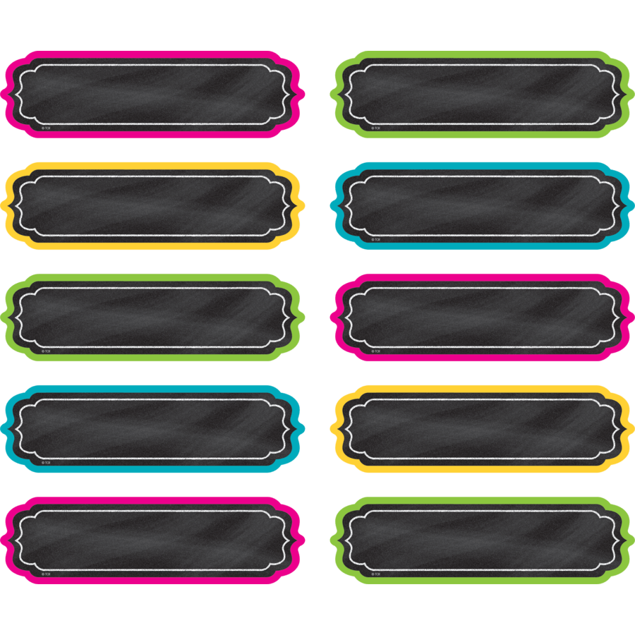 Chalkboard Brights Labels-Accents-Tools 4 Teaching-Classroom Decor and More