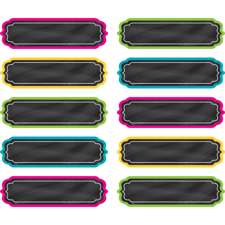 Chalkboard Brights Labels-Accents-Tools 4 Teaching-Classroom Decor and More