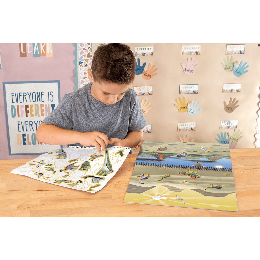 Dinosaurs and Prehistoric Animals Reusable Sticker Pad-Activity Pads-Tools 4 Teaching-Classroom Decor and More