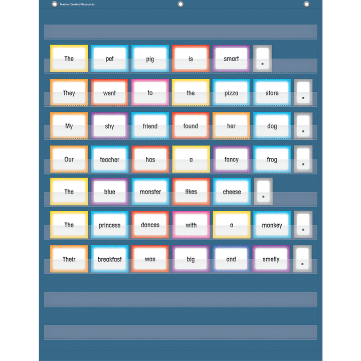 Slate Blue 10 Pocket Chart (34" x 44")-Pocket Charts-Tools 4 Teaching-Classroom Decor and More