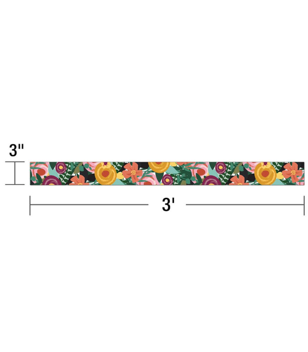 Grow Together Floral Garden Straight Bulletin Board Borders-Borders-Tools 4 Teaching-Classroom Decor and More