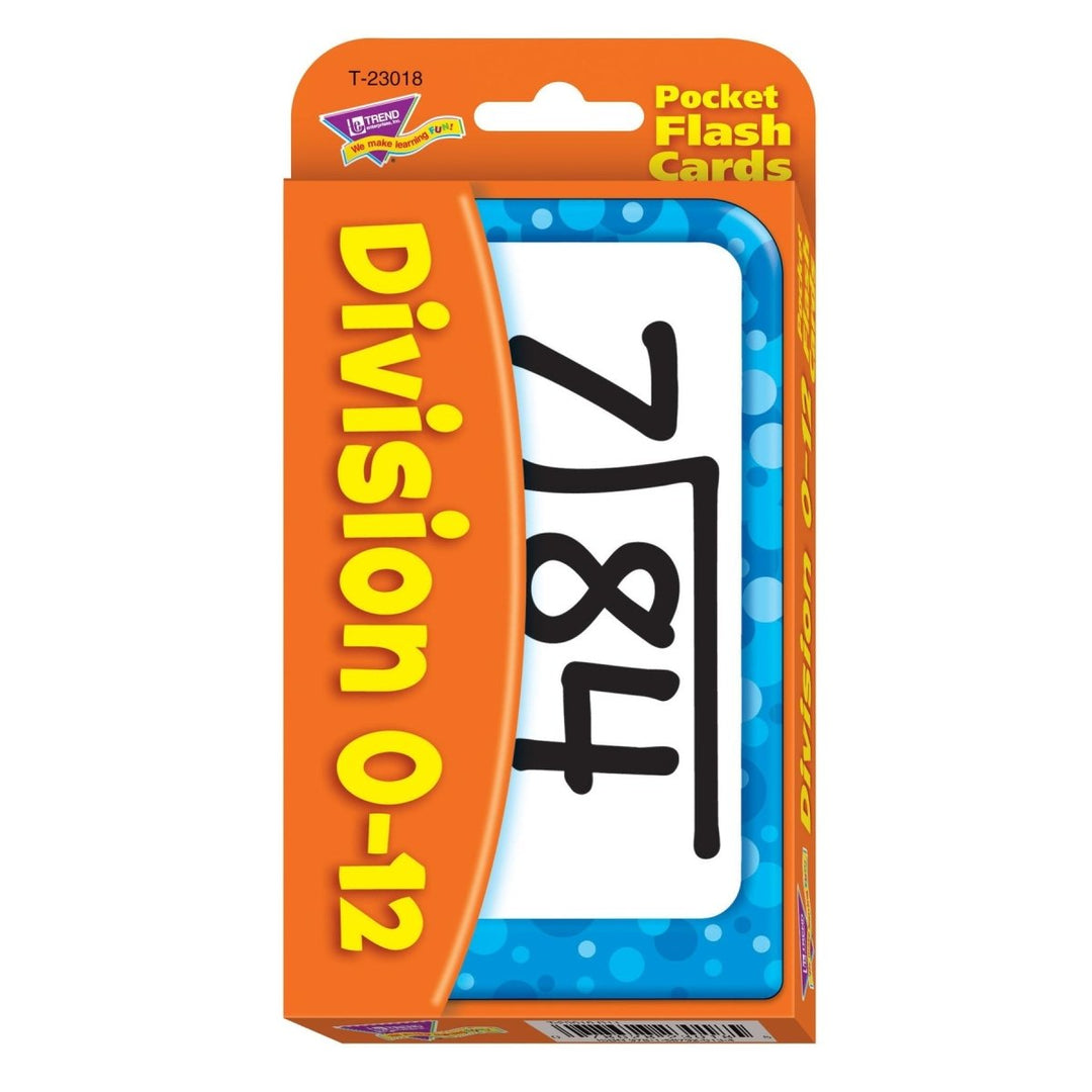 Division 0-12 Pocket Flash Cards-Flashcards-Tools 4 Teaching-Classroom Decor and More