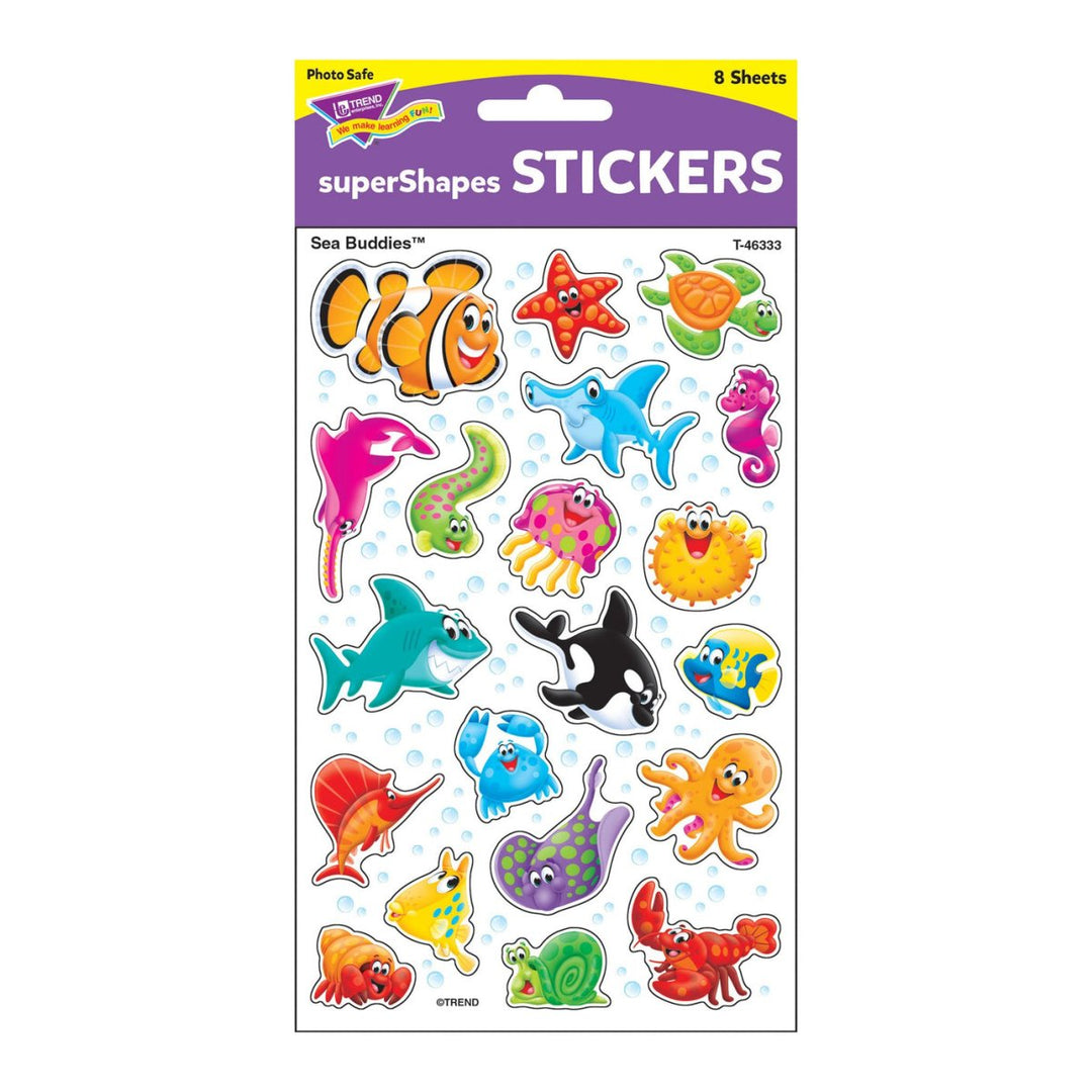 Sea Buddies® superShapes Stickers – Large-Stickers-Tools 4 Teaching-Classroom Decor and More
