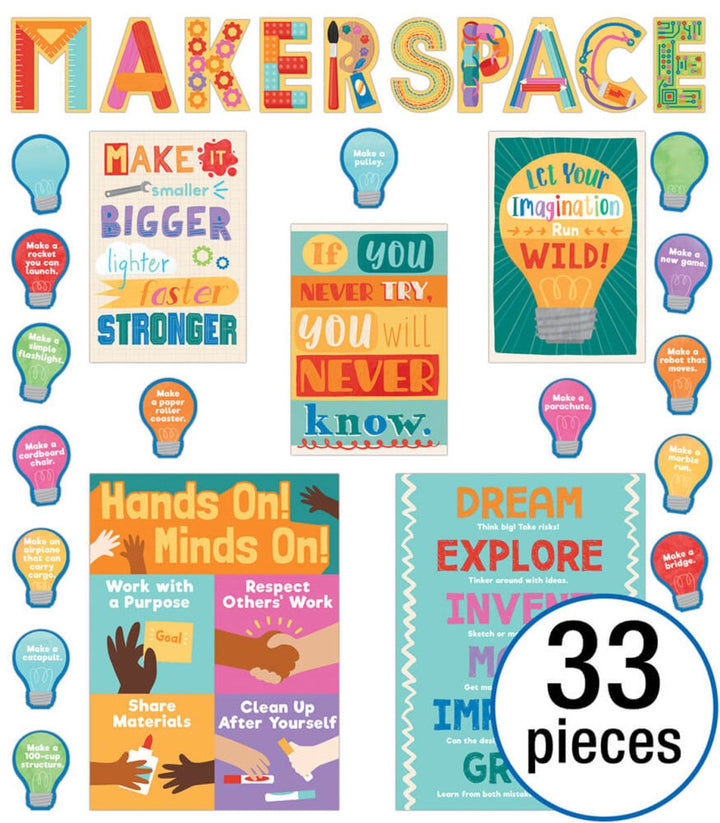 Makerspace Bulletin Board Set-Bulletin Board Sets-Tools 4 Teaching-Classroom Decor and More