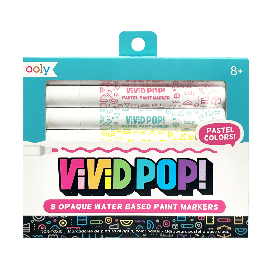 Vivid Pop! Water Based Paint Markers - Pastel - Set of 8-Art Supplies-Tools 4 Teaching-Classroom Decor and More