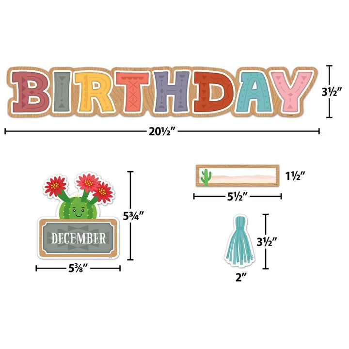 Happy Cactus Crew Happy Birthday Mini Bulletin Board-Mini Bulletin Boards-Tools 4 Teaching-Classroom Decor and More