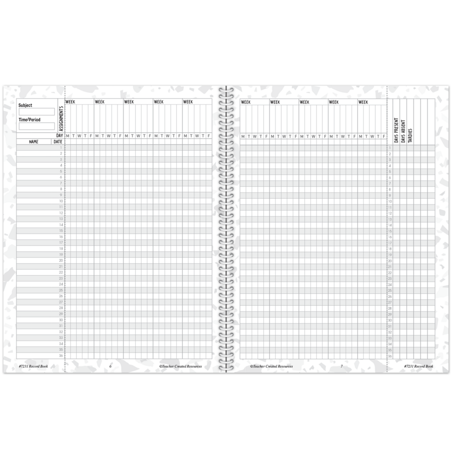 Terrazzo Tones Teacher Record Book-Record & Plan Books-Tools 4 Teaching-Classroom Decor and More