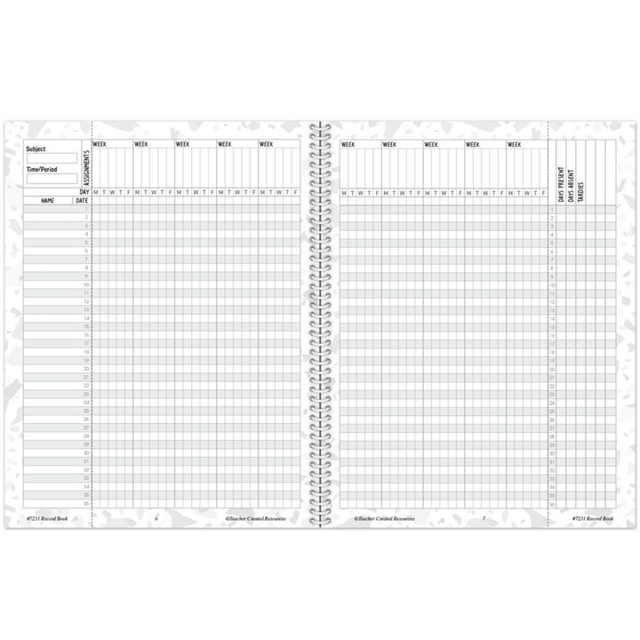 Terrazzo Tones Teacher Record Book-Record & Plan Books-Tools 4 Teaching-Classroom Decor and More