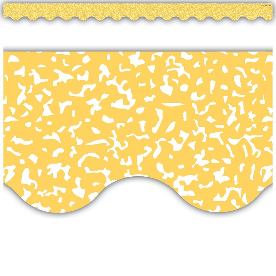 Composition Yellow Scalloped Border Trim-Borders-Tools 4 Teaching-Classroom Decor and More