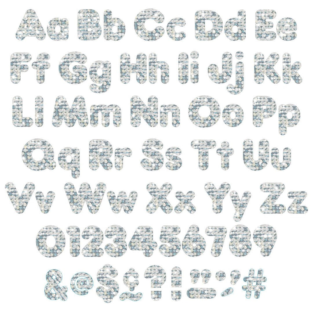*Silver Sparkle 4-Inch Casual Uppercase/Lowercase Combo Pack Ready Letters®-Letters-Tools 4 Teaching-Classroom Decor and More