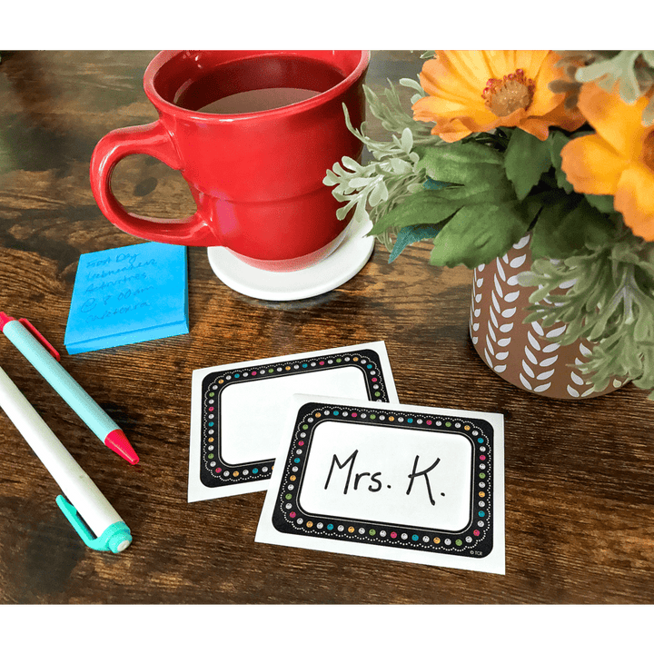 Chalkboard Brights Name Tags/Labels-Nameplates & Name Tags-Tools 4 Teaching-Classroom Decor and More
