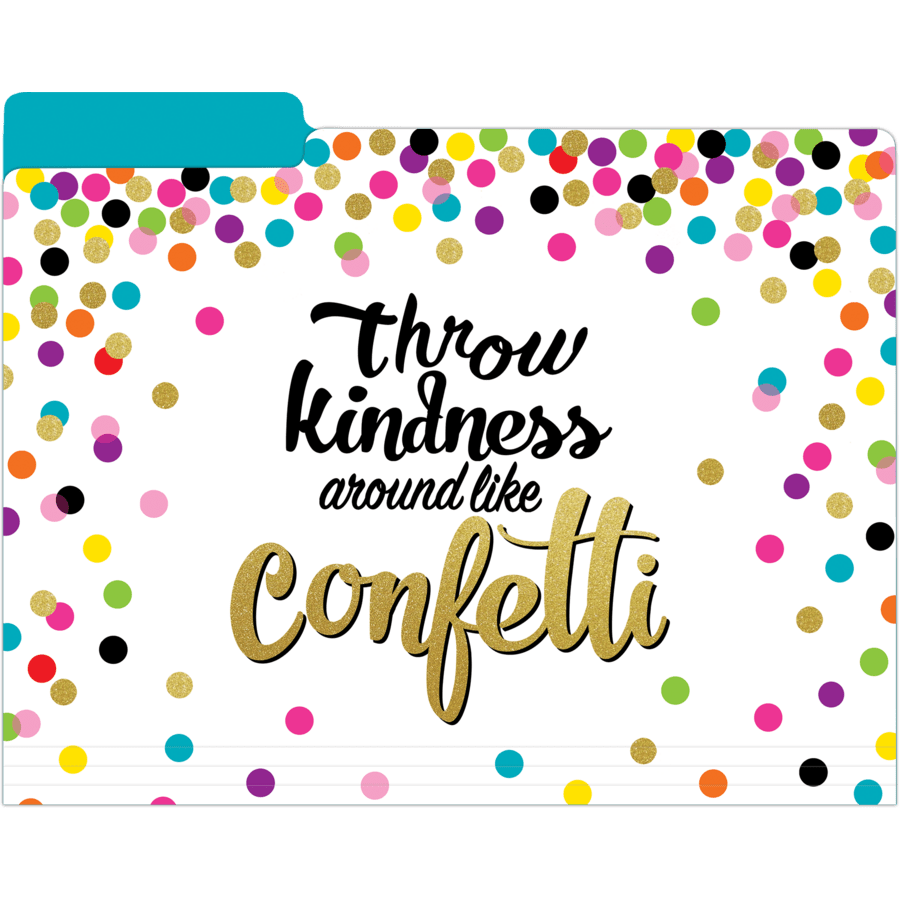 Confetti File Folders-Office Supplies-Tools 4 Teaching-Classroom Decor and More