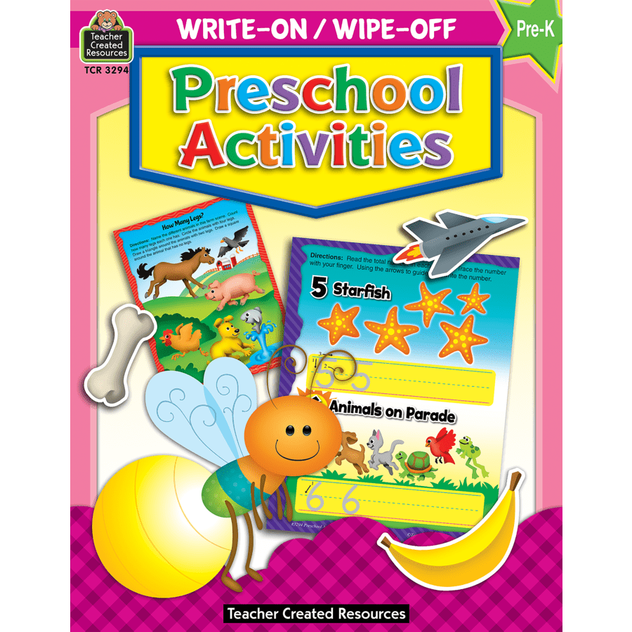 Write-On/Wipe-Off Book: Preschool Activities-Subjects - Books - Across the Curriculum Books-Tools 4 Teaching-Classroom Decor and More