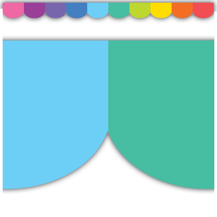 Colorful Scalloped Die-Cut Border Trim-Borders-Tools 4 Teaching-Classroom Decor and More