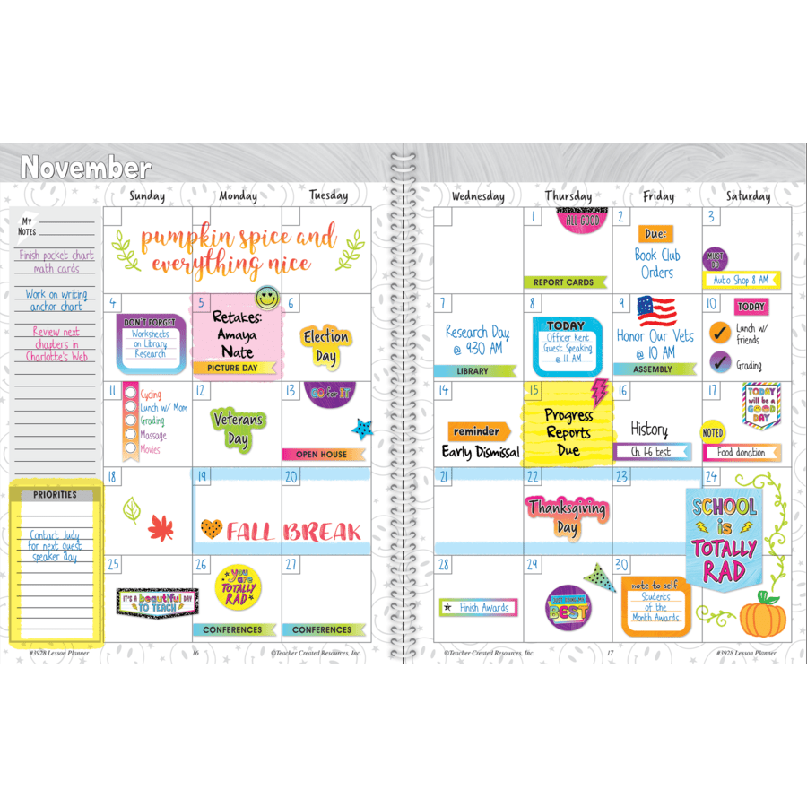 Brights 4Ever Lesson Planner-Record & Plan Books-Tools 4 Teaching-Classroom Decor and More