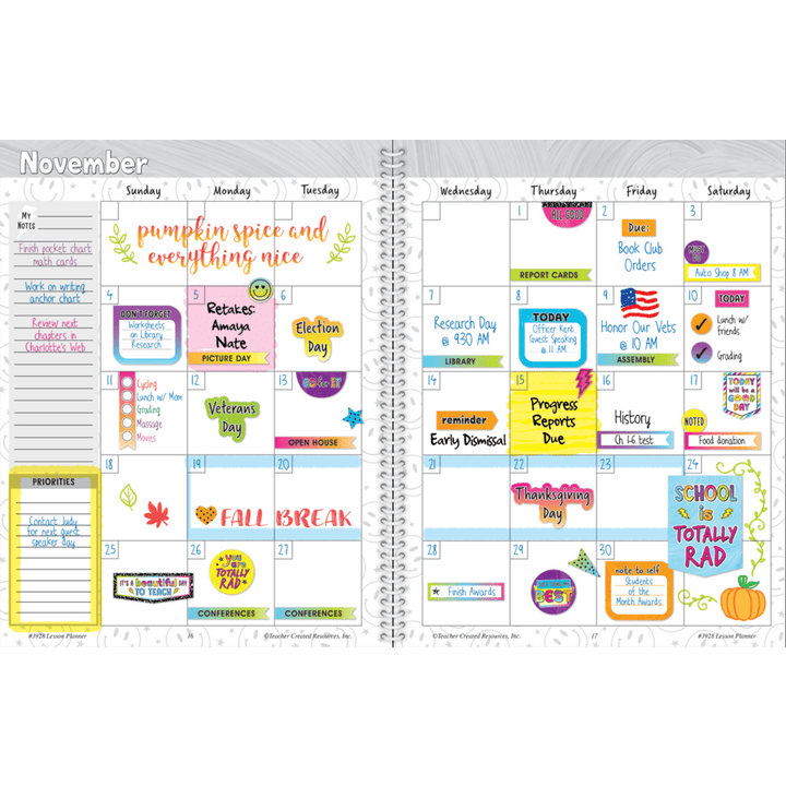 Brights 4Ever Lesson Planner-Record & Plan Books-Tools 4 Teaching-Classroom Decor and More