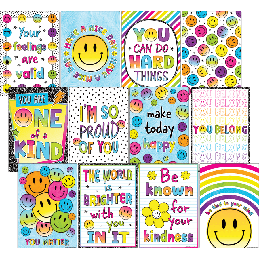 Brights 4Ever Positive Sayings Small Poster Pack-Posters-Tools 4 Teaching-Classroom Decor and More