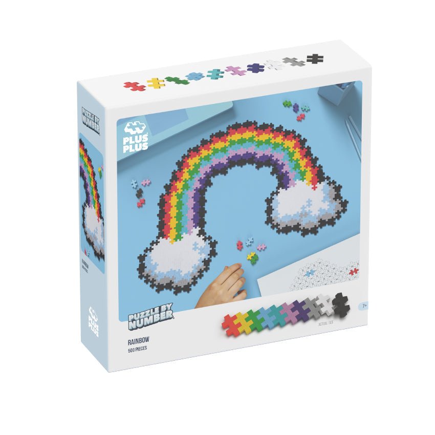 PLUS PLUS® Puzzle by Number® - 500 PC - Rainbow-Plus Plus-Tools 4 Teaching-Classroom Decor and More