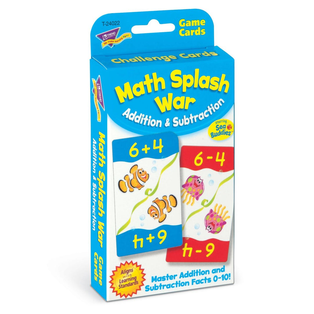 Math Splash War Addition & Subtraction Challenge Cards®-Flashcards-Tools 4 Teaching-Classroom Decor and More